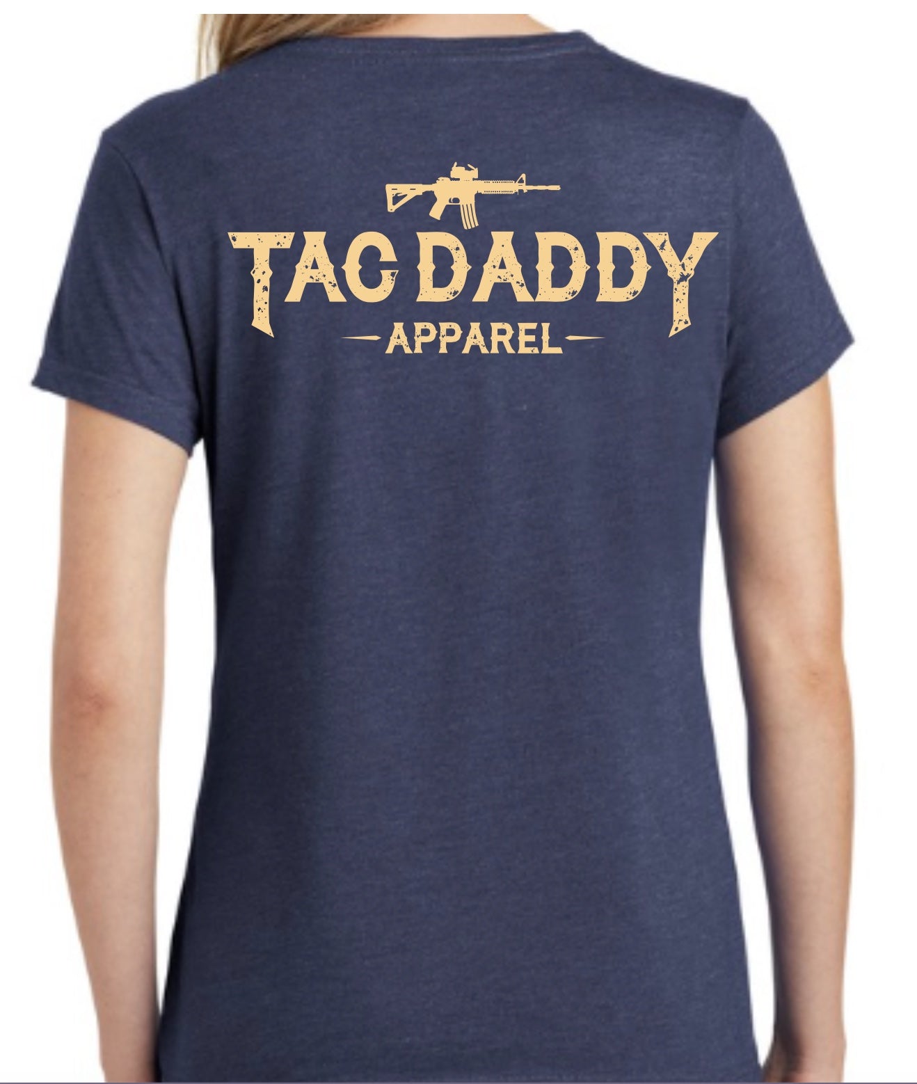Tac Daddy Women’s Skull Flag V-Neck Tee