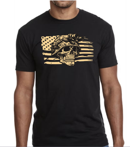 Skull & Stripes - Tactical-Inspired Tee