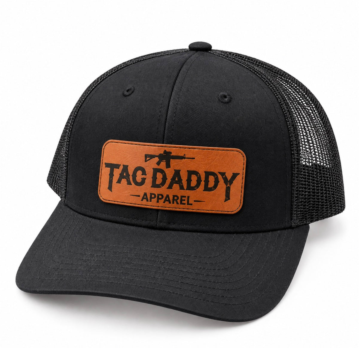 Tac Daddy Classic Patch Trucker Hat Black