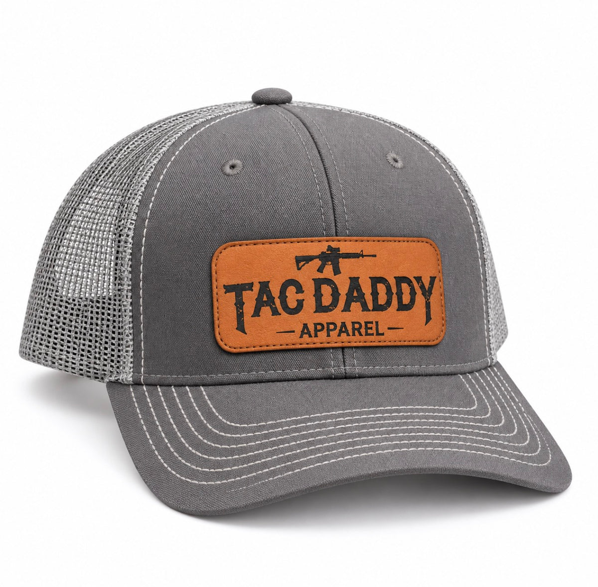 Tac Daddy Classic Patch Trucker Hat Gray