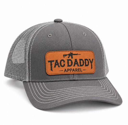Tac Daddy Classic Patch Trucker Hat Gray