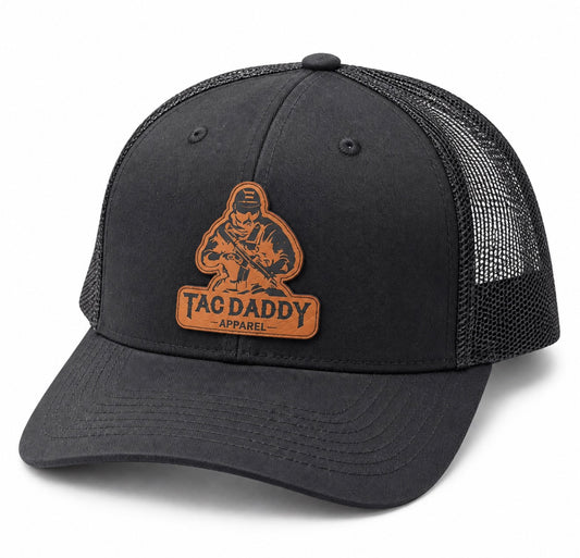 Tac Daddy Soldier Patch Trucker Hat Black