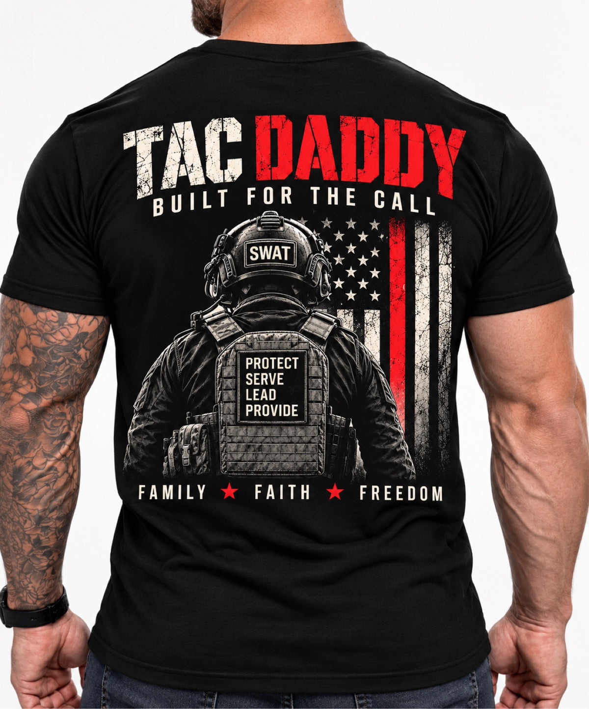 Tac Daddy "Built for the Call" Tee - back